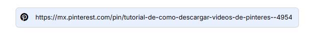 Pega el enlace en el descargador de Pinterest